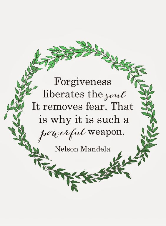  Nelson Mandela certainly set a brilliant example when after being released from prison after 27 years he chose to forgive 