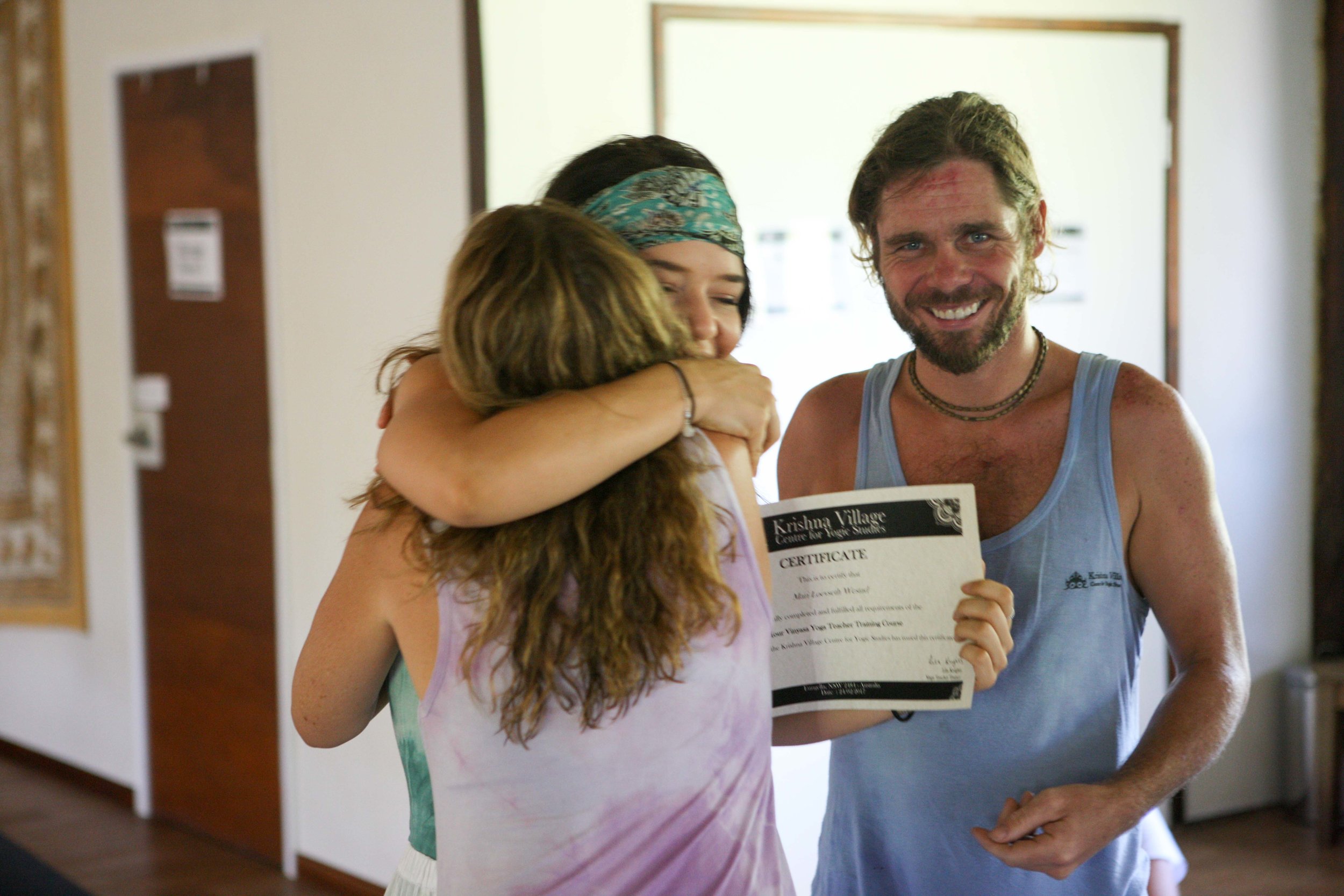  A very proud and happy moment receiving my yoga teacher certificate.  