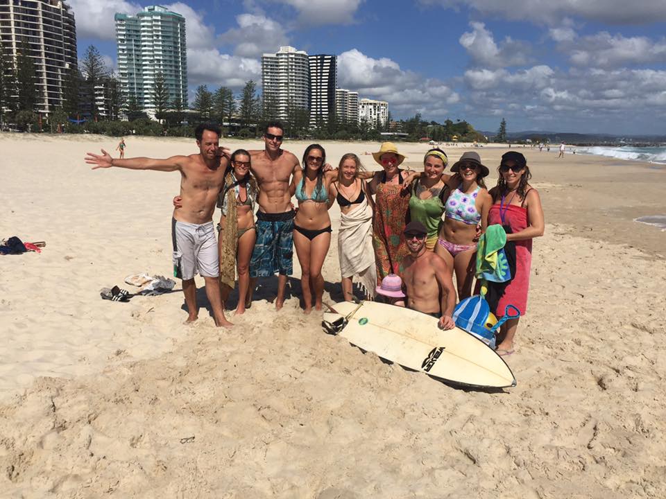  First round YTT's enjoying a morning together in the waves at Coolangatta 