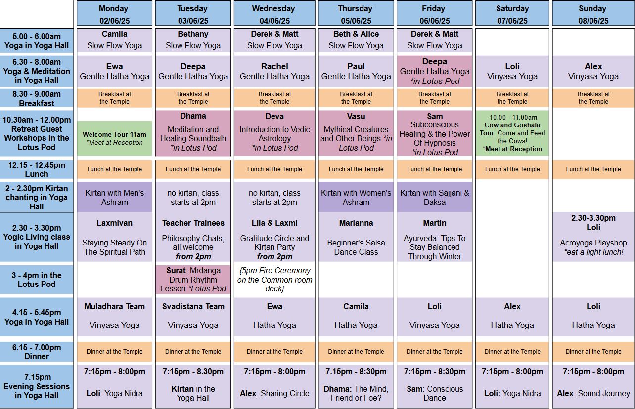 schedule 1st of June schedule 1st of June